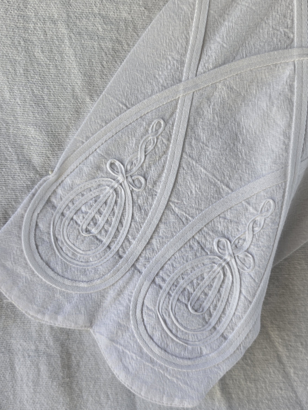 Peck & Peck White Embroidered Button-Down Blouse Cotton Tailored Fit Womens Sz L - Picture 7 of 11